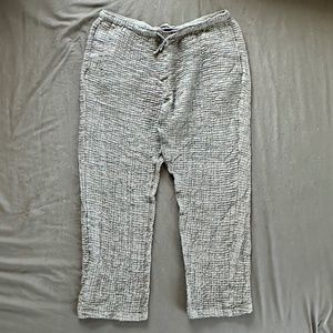 Onia Men's Gauze Pull-On Pant Gray Cotton Drawstring Pants